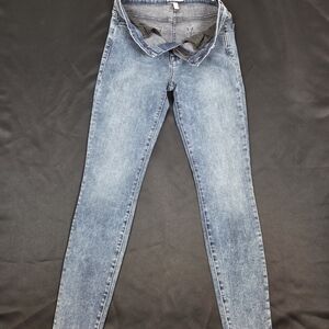 FRAME Le High Skinny Jeans Raw Hem High Rise Premium Denim Size 27
